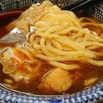 中華蕎麦 金魚 - つけ汁と麺が合体。