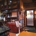 Meigetsukan - 店内はれいぼーがの冷気がよくまわるよう、扇風機が複数台。