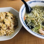 Taiwanese Shisen Kikyo Ten - 新ラーメンセット＠780円(海鮮ラーメン+炒飯)