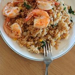 Cafe Morey's - モーリーズフライドライス ガーリックシュリンプトッピング