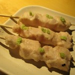 心人 - ささみ・山葵トッピング（串）。　　　　　　2019.08.28