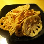 心人 - 蓮根チップス。　　　　　　2019.08.28