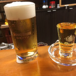 Izakaya - 電気ブランとチェイサーの生ビール