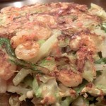 おうさか苑 - 「野菜玉」+トッピングのえび：目からウロコ♪野菜独特の優しい甘さと香りが、さざ波のよう♪