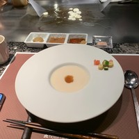鉄板焼 銀杏 ホテル日航大阪 - 冷製スープ コンソメジュレ