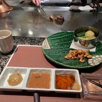 鉄板焼 銀杏 ホテル日航大阪 - 目の前で焼き焼き〜♡