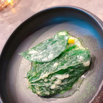 Ode - ムール貝、ツルムラサキ、リゾット