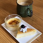 エム ズキッチン 森の雫 - コースのデザート、珈琲