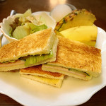 岸 - ハムトーストセット