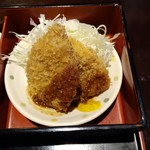 旬菜‐小豆 - メインがちょっと弱いかな。この日は小さいヒレカツ2枚。