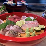 大阪屋形船 - お造り盛り合わせ