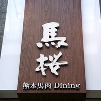 馬桜 下通り店 - お店の看板です。 馬桜 熊本馬肉Dining って、書いていますね。