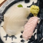 日本料理 久丹 - 星鰈。お造りなので、コリコリ食感