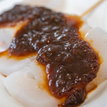 はやぶさ温泉 食事処 - 2019.8 味噌おでん（3本 410円）