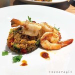 Prune - 海老のソテー & 夏野菜のクスクス