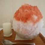 埜庵 - 真夏のW生いちご1400円*2019.08