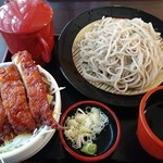 御食事処 会津嶺 - そばとミニ鶏カツ丼セット