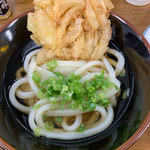 松乃家生麺 - かけうどん＆玉ねぎカキアゲ