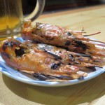 葵 - 赤海老の頭の塩焼き