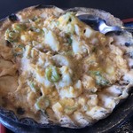 まんぷく亭 かわ村 - 帆立貝卵とじアップ