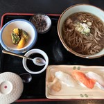 まんぷく亭 かわ村 - 寿司と鴨そばセット¥864