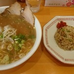 ののむらラーメン - チャーシューめん+半チャーハン