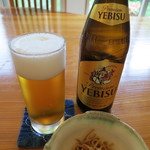 蕎麦　孤丘 - 瓶ビール（ヱビスビール）