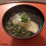 御料理 寺沢 - 鱸と神馬草の潮汁