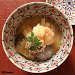 御料理 寺沢 - 伊勢海老､石川小芋､焼茄子の炊合せ