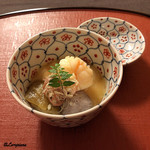 御料理 寺沢 - 伊勢海老､石川小芋､焼茄子の炊合せ