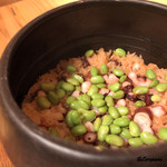 御料理 寺沢 - 活蛸と夏豆の炊込みごはん