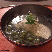 御料理 寺沢 - 鱸と神馬草の潮汁