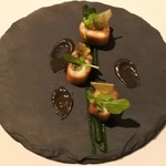 ラ メゾン ドゥ グラシアニ - 今が旬、揖保川の鮎と黒大蒜