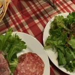 パスタバル リッコ - 生ハムとグリーンサラダ