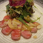 Tore Furu - 鴨ローストのサラダ仕立、ベリーのソースで。