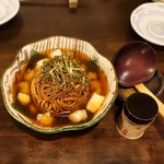 蒼凛 - 海老と帆立のあんかけ揚げ蕎麦810円