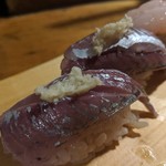 天史朗鮨 - 握り　アジ2貫