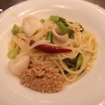 PASTAVOLA - 本日パスタ：ヤリイカと野沢菜の納豆パスタ・・合うね〜