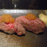 鉄板焼レストラン八景 - 葉山牛　炙り寿司