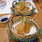 しんしのつ温泉 たっぷの湯 - 夕食（新篠津産野菜・モッツァレラチーズ生ハム巻きのフライ）