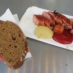 Bitzinger - 料理写真:・「Käsekrainer mit Brot und Senf(€4.40)」