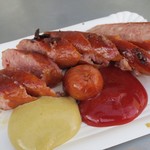 Bitzinger - ・「Käsekrainer mit Brot und Senf(€4.40)」のアップ。