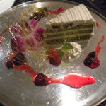 鉄板焼レストラン八景 - 銀盆に飴細工が綺麗ですね