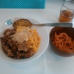 横浜家系ラーメン みさきや - チャー玉丼(300円)とナムル(サービス)