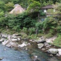 妙見石原荘 食菜石蔵 - ’椿’ から見る天降川