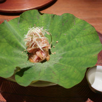 妙見石原荘 食菜石蔵 - 地鱒 蓮芋 黄味酢がけ