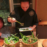 妙見石原荘 食菜石蔵 - 天降川で獲れた鮎を・・