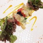 ビストロ・ド・ヨシモト - オードヴル1（魚介のカルパッチョ）