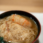 うを徳 - 2019.8 羽幌ボタン海老素麺 桑名小柱