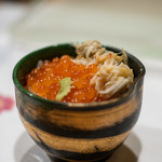 うを徳 - 2019.8 浜名湖ドウマンガニと標津イクラのミニ丼